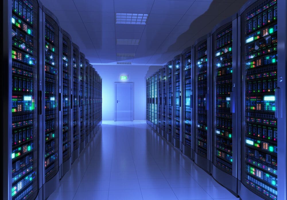 Data Center Interior - Server Room